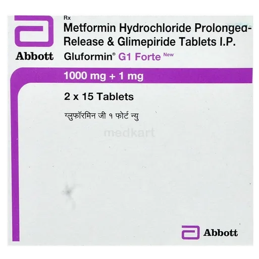 gluformin g 1mg forte tablet 15's